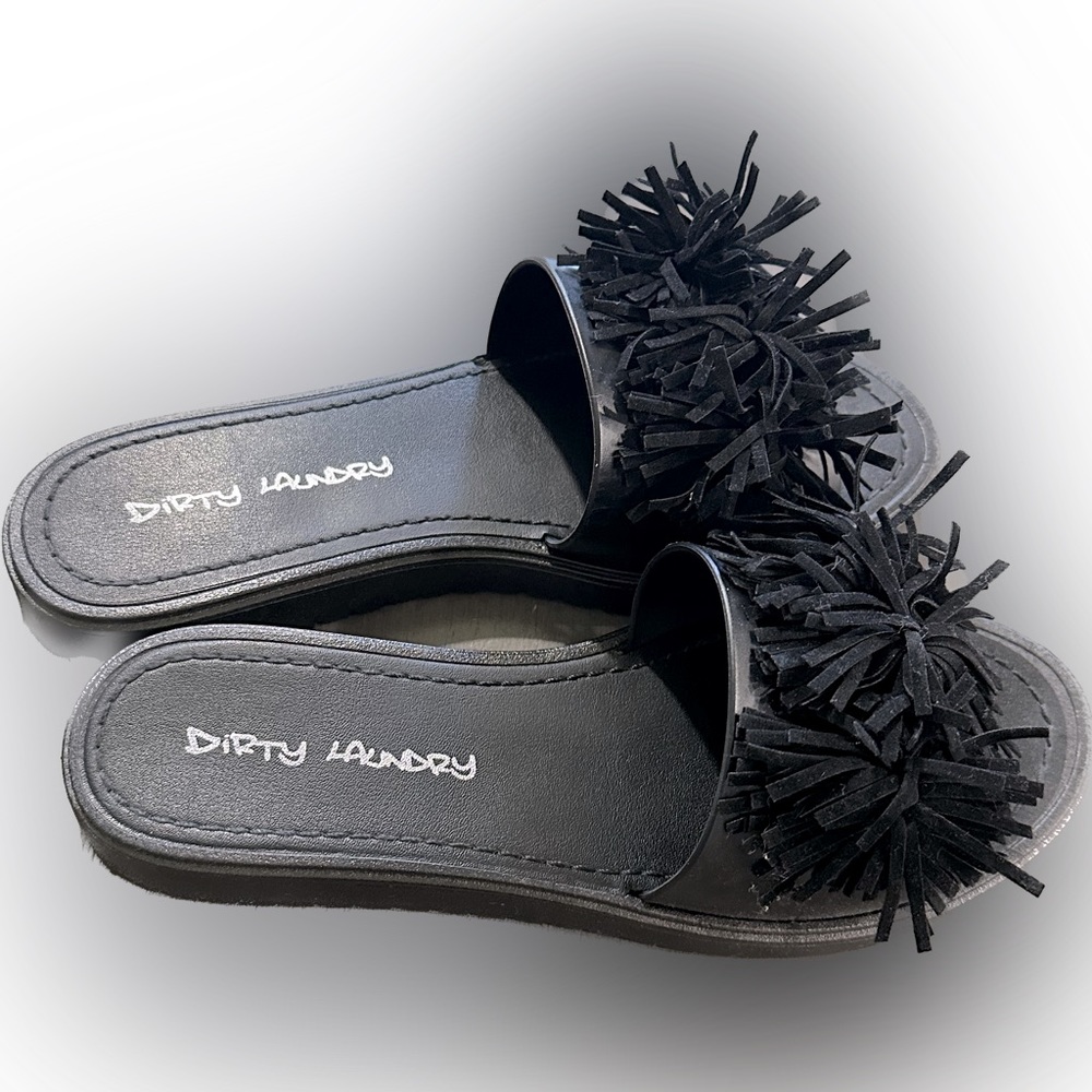 Cute Fringe Slides - Dirty Laundry